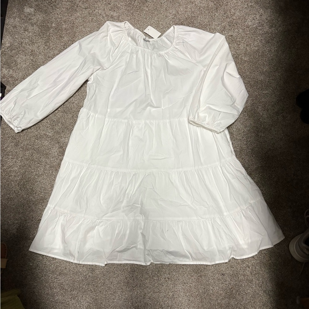 J. Crew White Casual Dress